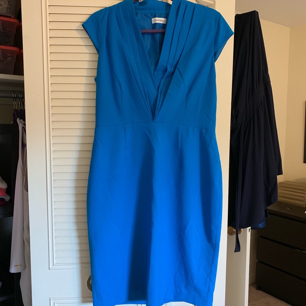 Calvin Klein Bright Blue shift dress